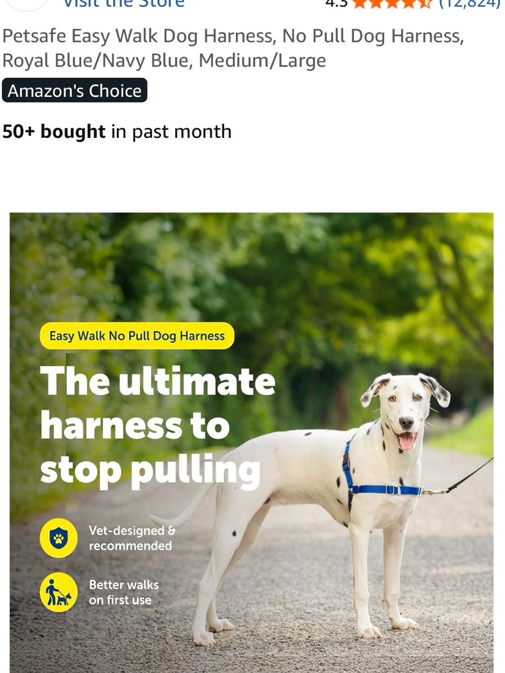 PetSafe Easy Walk No-Pull Dog Harness - Blue